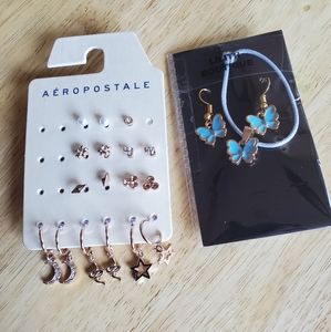 NWT Aeropostale Variety Pack Rose Gold Earrings